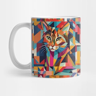 Abstract colorful Cute Cat Mug